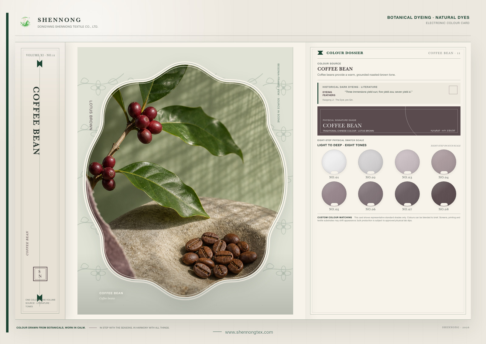 Coffee Bean dye card