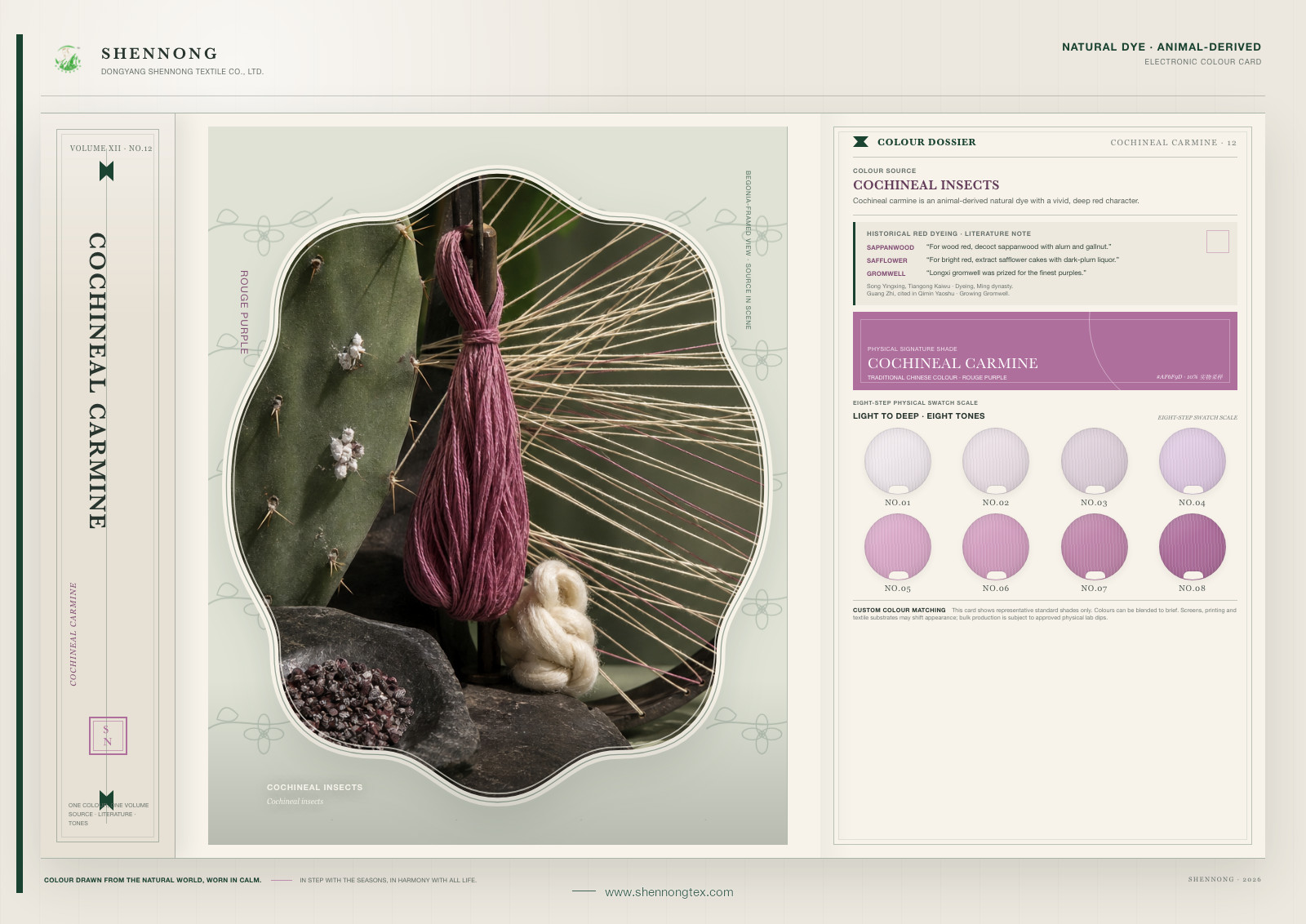 Cochineal natural-dye card